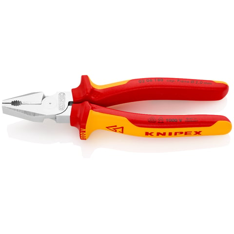 KNIPEX 02 06 180 Combinatiet. .. VDE-getest verchroomd 180 m