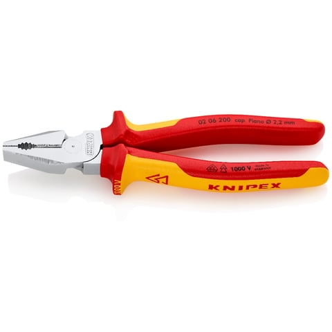KNIPEX 02 06 200 Combinatiet. .. VDE-getest verchroomd 200 m