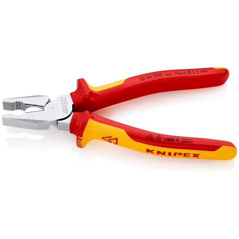 KNIPEX 02 06 200 Combinatiet. .. VDE-getest verchroomd 200 m