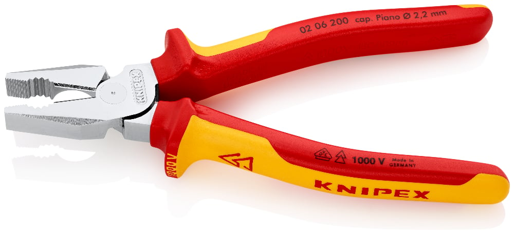 KNIPEX 02 06 200 Combinatiet. .. VDE-getest verchroomd 200 m