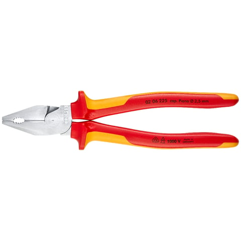 KNIPEX 02 06 225 Combinatiet. .. VDE-getest verchroomd 225 m