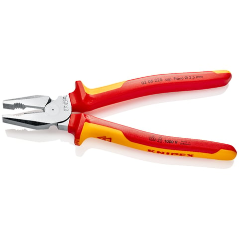KNIPEX 02 06 225 Combinatiet. .. VDE-getest verchroomd 225 m