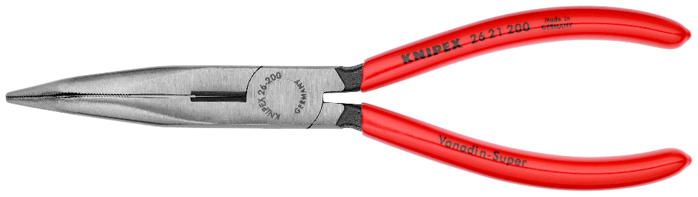 KNIPEX 26 21 200 Telefoontang ..stof bekleed zwart geatramen