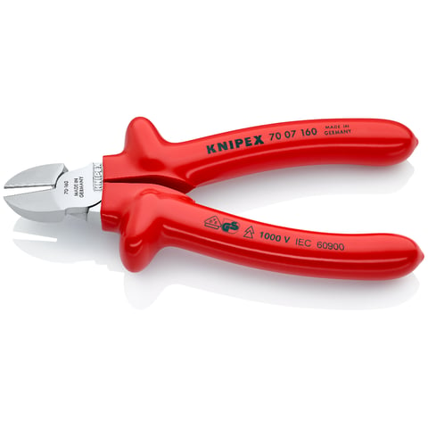 KNIPEX 70 07 160 Zijsnijtang ..VDE-getest verchroomd 160 mm