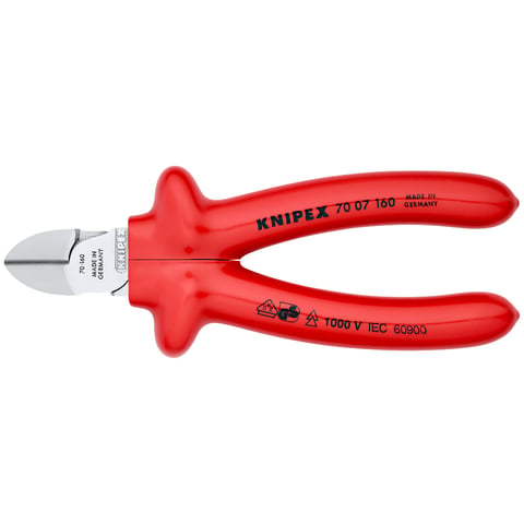KNIPEX 70 07 160 Zijsnijtang ..VDE-getest verchroomd 160 mm