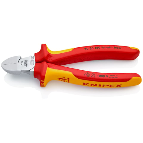 KNIPEX 70 26 160 Zijsnijtang ..VDE-getest verchroomd 160 mm