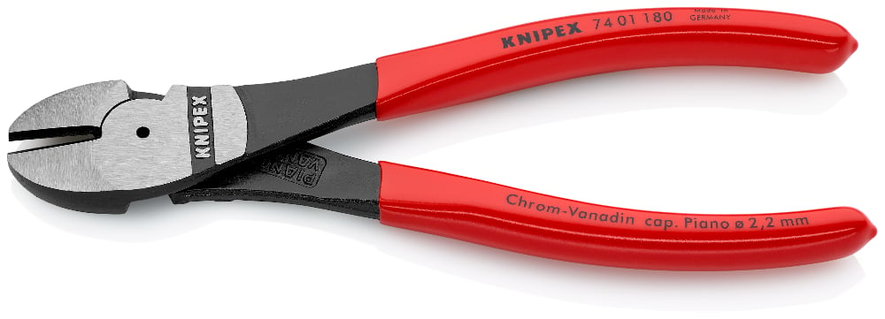 KNIPEX 74 01 180 Zijsnijtang .. zwart geatramenteerd 180 mm