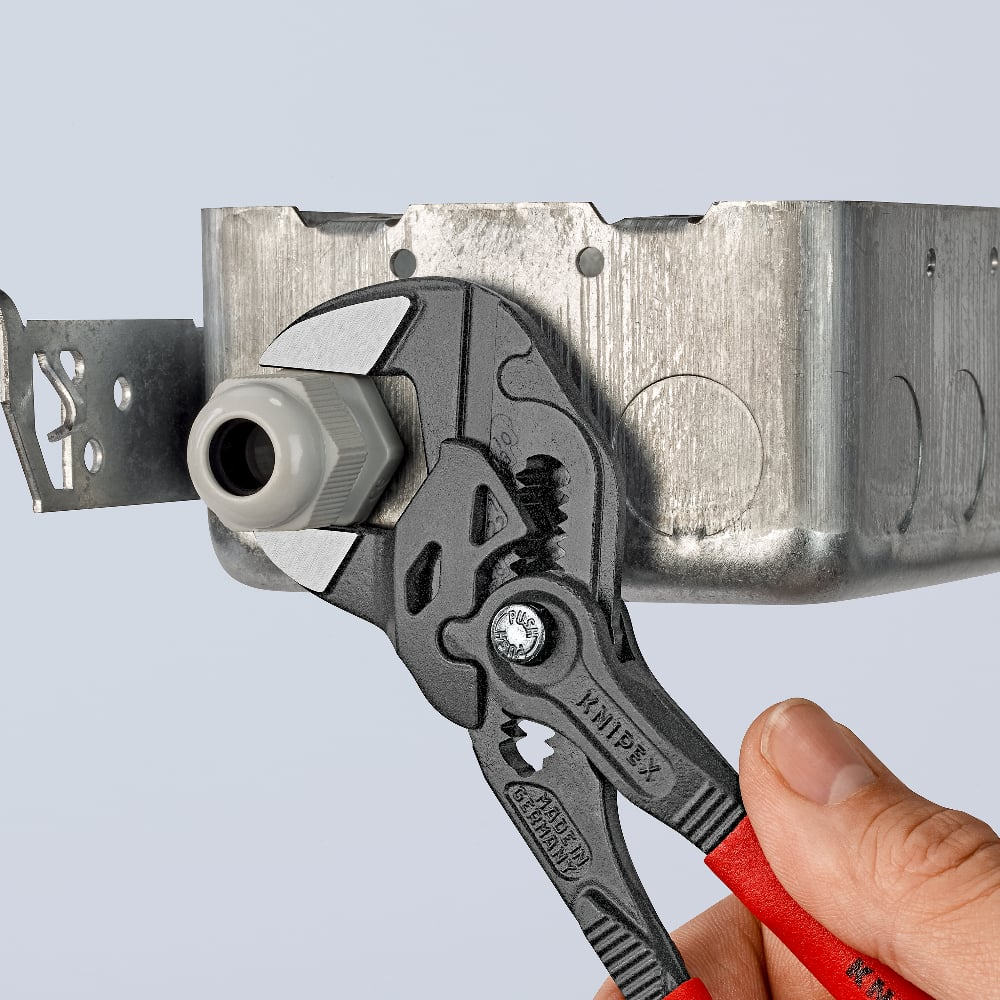 KNIPEX 86 01 180 Sleuteltang ..et kunststof bekleed grijs g