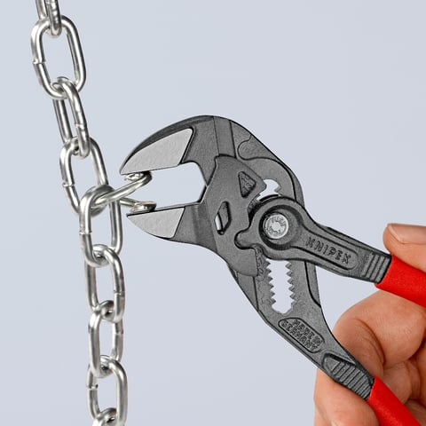 KNIPEX 86 01 180 Sleuteltang ..et kunststof bekleed grijs g