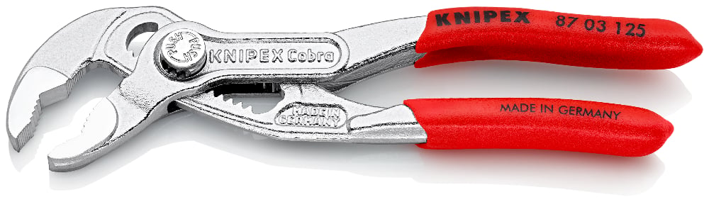 KNIPEX 87 03 125 Waterpomptang ..of bekleed verchroomd 125 mm
