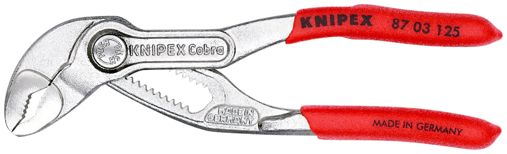 KNIPEX 87 03 125 Waterpomptang ..of bekleed verchroomd 125 mm