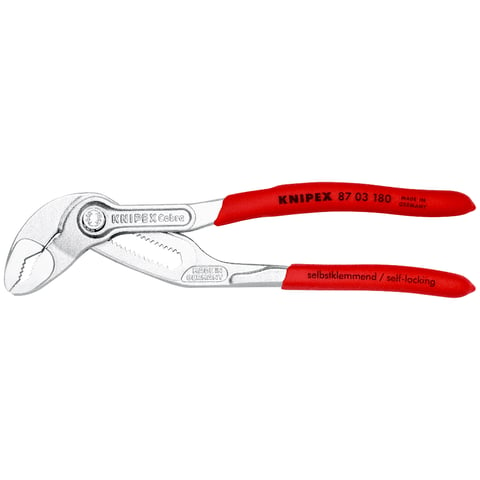 KNIPEX 87 03 180 Waterpomptang ..of bekleed verchroomd 180 mm