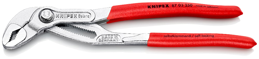 KNIPEX 87 03 250 Waterpomptang ..of bekleed verchroomd 250 mm