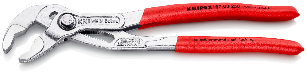 KNIPEX 87 03 250 Waterpomptang ..of bekleed verchroomd 250 mm