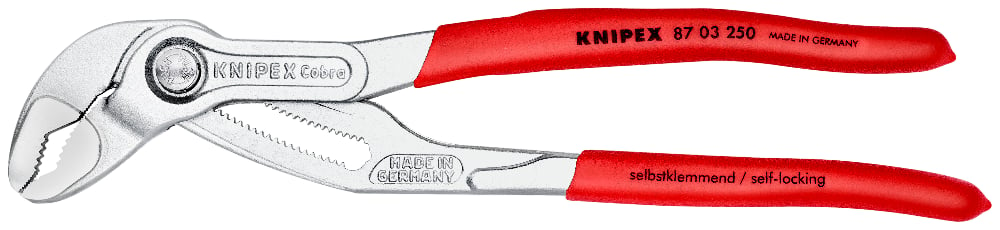 KNIPEX 87 03 250 Waterpomptang ..of bekleed verchroomd 250 mm