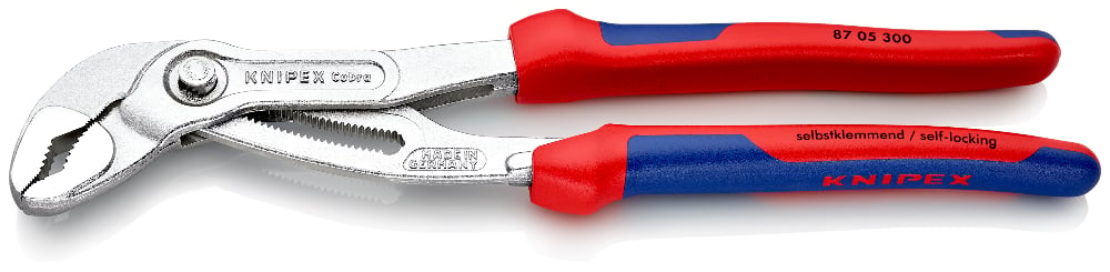 KNIPEX 87 05 300 Waterpomptang ..ntengrepen verchroomd 300 mm