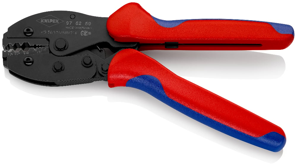 KNIPEX 97 52 50 Krimptang ..tengrepen gebruineerd 220 mm
