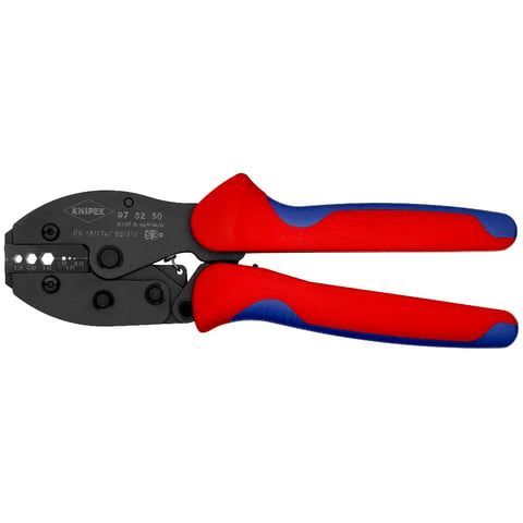 KNIPEX 97 52 50 Krimptang ..tengrepen gebruineerd 220 mm