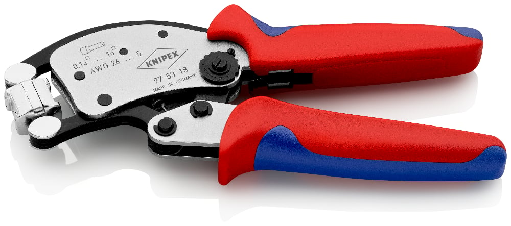 KNIPEX 97 53 18 Krimptang ..n met draaibare krimpkop met