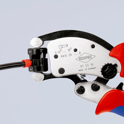 KNIPEX 97 53 19 Krimptang ..n met draaibare krimpkop met