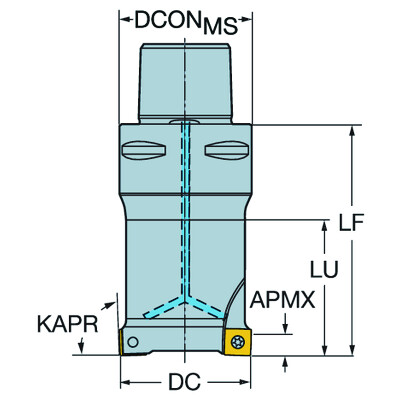 Sandvik Coromant 490-080C6-14MCoroMill 490, frees voor vierkant hoekfrezen