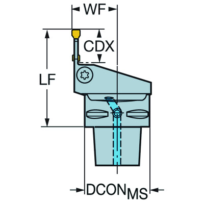 Sandvik Coromant C8-RF123J13-42080BCoroCut 1-2, snij-unit voor afsteken en groefsteken