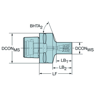 Sandvik Coromant C6-A391.EH-25 057Coromant Capto naar Coromant EH adapter
