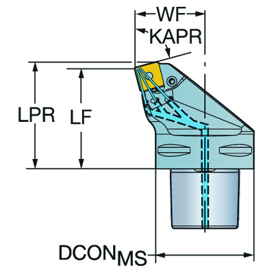 Sandvik Coromant C6-PSKNL-45065-15HPT-Max P, snij-unit voor draaien