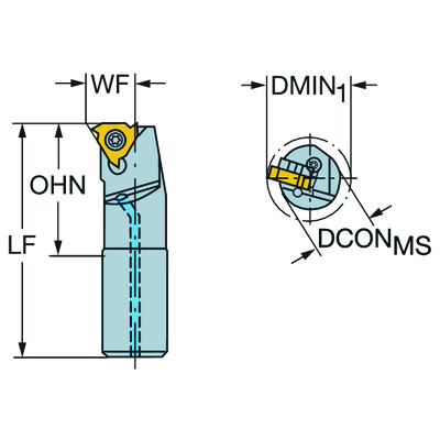 Sandvik Coromant 266RKF-D16-3-RCoroThread 266, kotterbaar voor draadsnijden