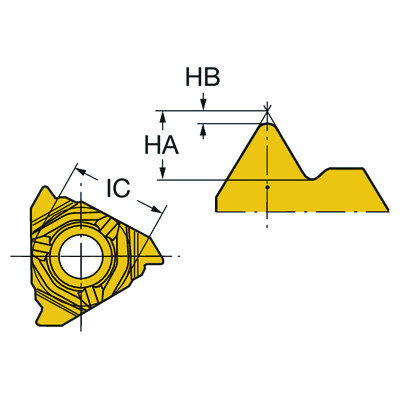 Sandvik Coromant 266RG-16MM01F125E 1135CoroThread 266, wisselplaat voor draadsnijden