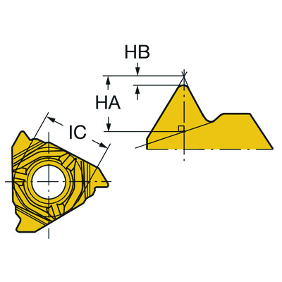 Sandvik Coromant 266RG-16NT01A270M 1135CoroThread 266, wisselplaat voor draadsnijden