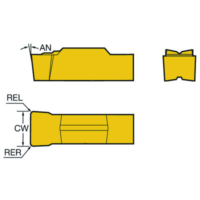 Sandvik Coromant N123R1-1500-0008-GM 1105CoroCut 1-2, wisselplaat voor groefsteken