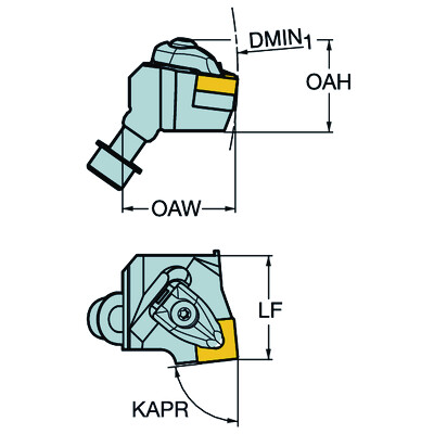 Sandvik Coromant S12-R820XLR40DCFN19Cassette voor CoroBore XL