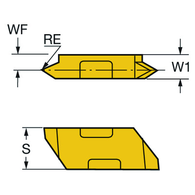 Sandvik Coromant TLTF-2R 1125Top Lok wisselplaat voor draadsnijden