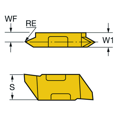 Sandvik Coromant TLTK-3L 1125Top Lok wisselplaat voor draadsnijden