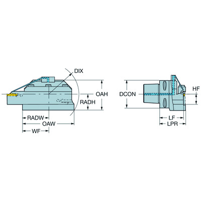 Sandvik Coromant C8-APBA-80068-45Coromant Capto naar blad adapter