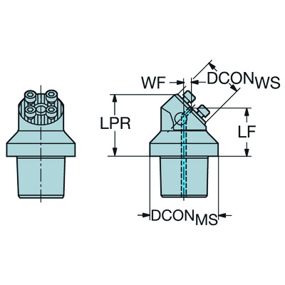 Sandvik Coromant C4-570-32-RX-045-TCoromant Capto naar CoroTurn SL adapter