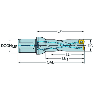 Sandvik Coromant 881-D1700L20-02CoroDrill 881, wisselplaatboor