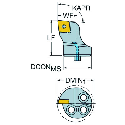 Sandvik Coromant 570-SCLCR-40-12CoroTurn 107, snijkop voor draaien