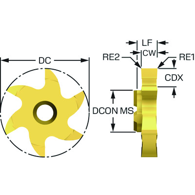 Sandvik Coromant 327R09-18 20002-GMM 1025CoroMill 327, volhardmetalen kop voor groefsteken