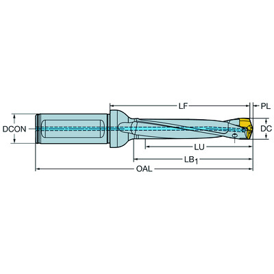 Sandvik Coromant 870-1800-18LX075-5CoroDrill 870, boor met verwisselbare punt