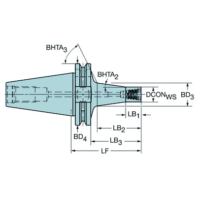 Sandvik Coromant 392.140EH-40 16 071ISO 7388-1 naar Coromant EH-adapter