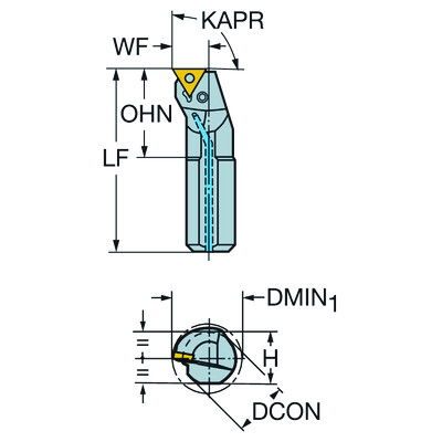 Sandvik Coromant A20S-PTFNL 11T-Max P, boorbaar voor draaien