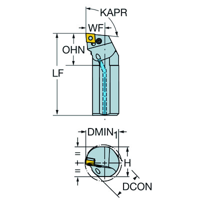 Sandvik Coromant A50U-PCLNL 19T-Max P, boorbaar voor draaien