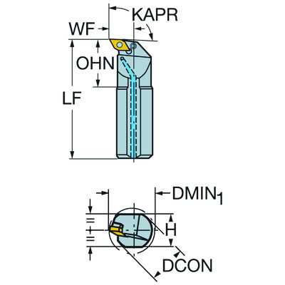 Sandvik Coromant A50U-PDUNL 15T-Max P, boorbaar voor draaien