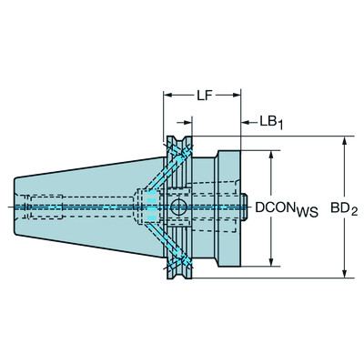 Sandvik Coromant C8-A390.545-50 150BIG-PLUS CAT-V naar Coromant Capto adapter