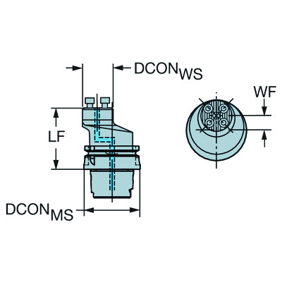 Sandvik Coromant 392.T100SL-40RGHSK naar CoroTurn SL adapter