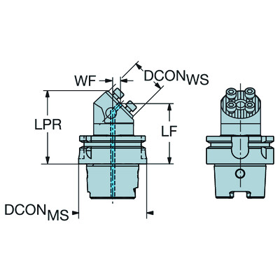 Sandvik Coromant 392.T63SL-40RX-045HSK naar CoroTurn SL adapter