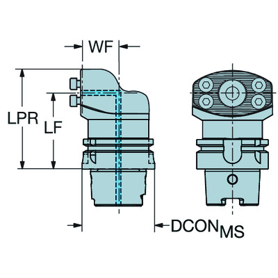 Sandvik Coromant 392.T63SL70RFHSK naar CoroTurn SL70 adapter