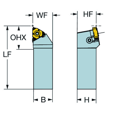 Sandvik Coromant 266LFA-123BCoroThread 266, schachtgereedschap voor draadsnijden